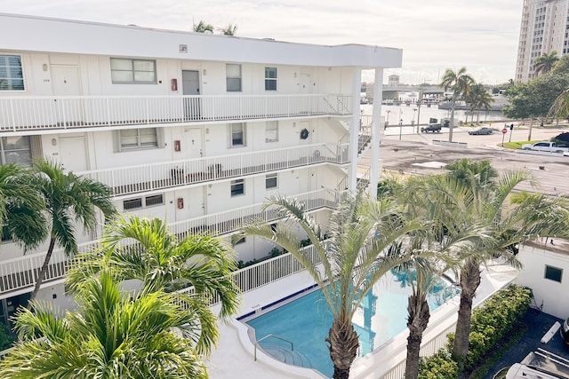 exterior space with a community pool