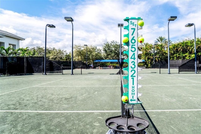 view of tennis court