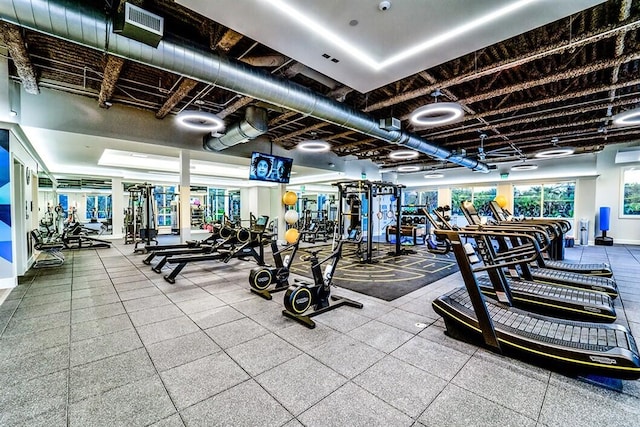 view of workout area