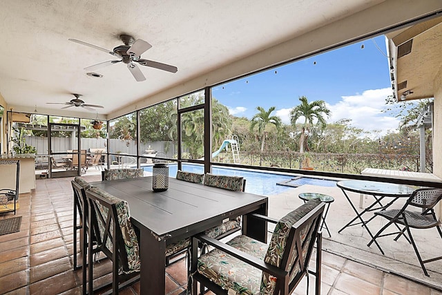 view of sunroom / solarium