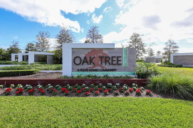 view of community sign