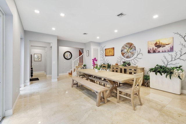 view of dining area