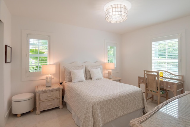 view of tiled bedroom