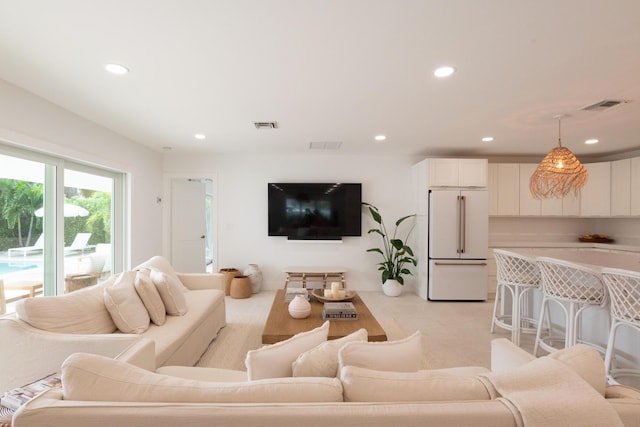 view of carpeted living room