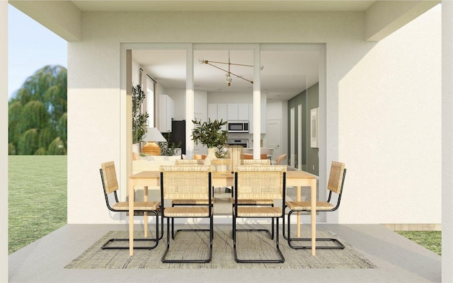 view of dining area