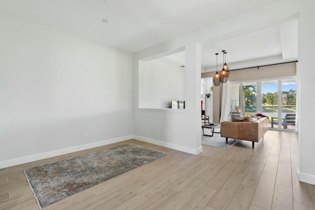 interior space featuring light hardwood / wood-style floors