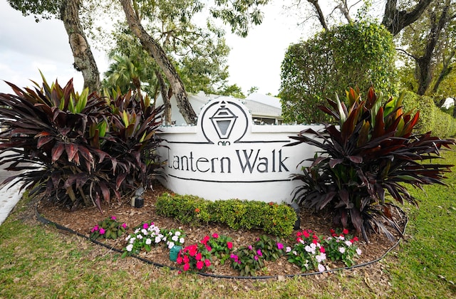 view of community sign