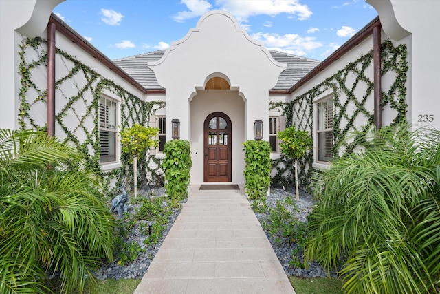 view of doorway to property