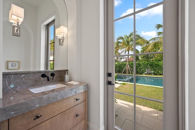 bathroom with vanity