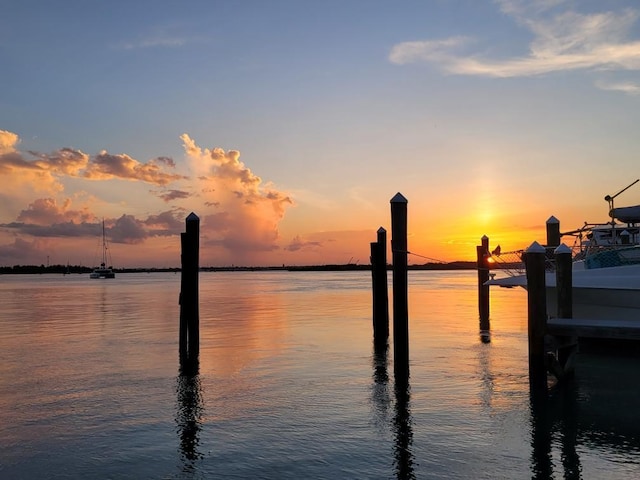 water view with a dock