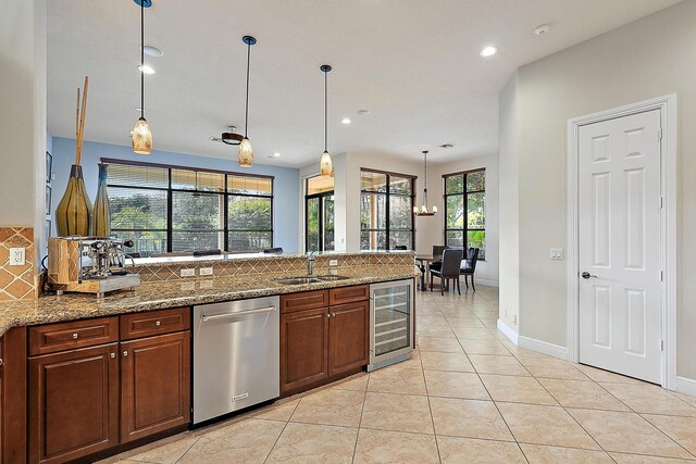 living room with light tile patterned flooring