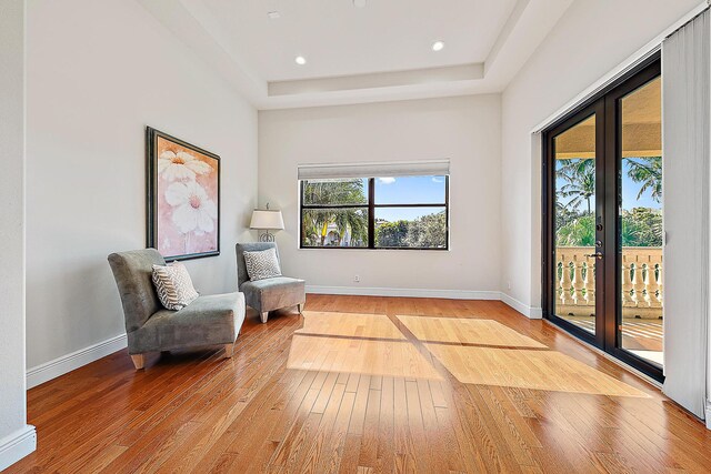 balcony with ceiling fan