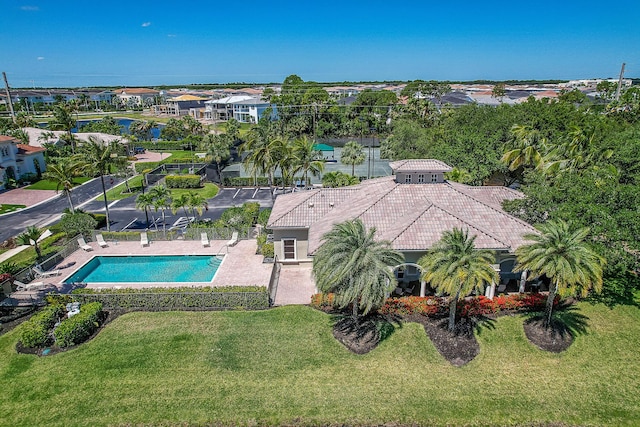 bird's eye view featuring a residential view