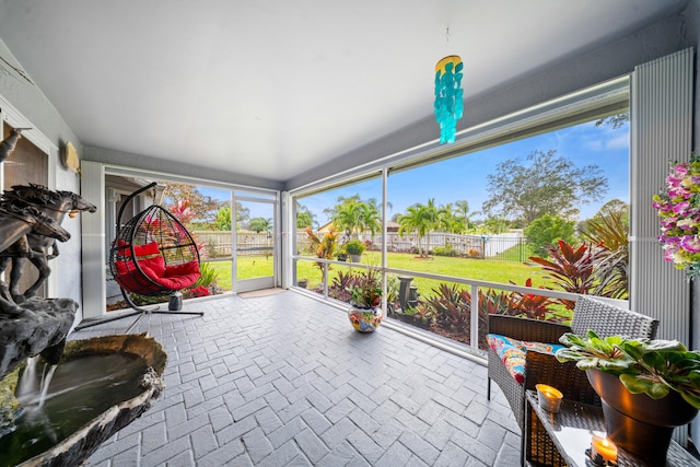 view of sunroom / solarium