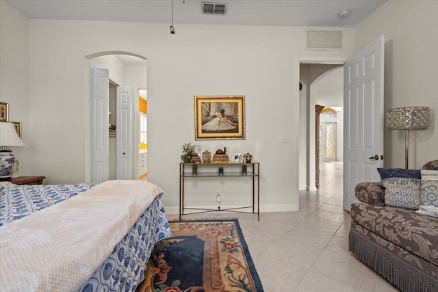 view of tiled bedroom