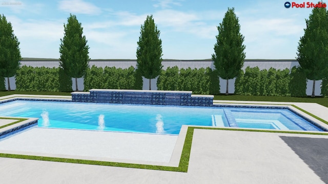 outdoor pool with a patio