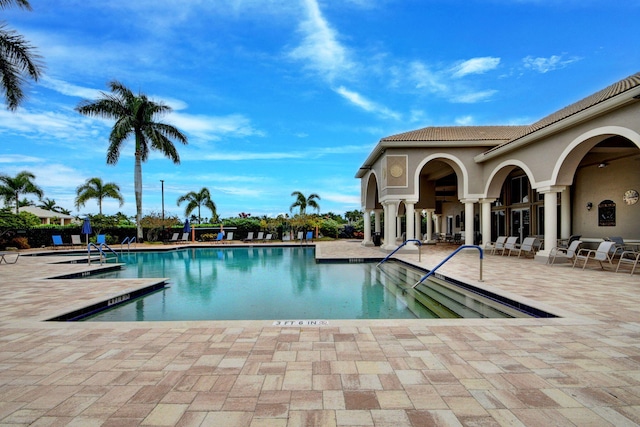 view of pool with a patio