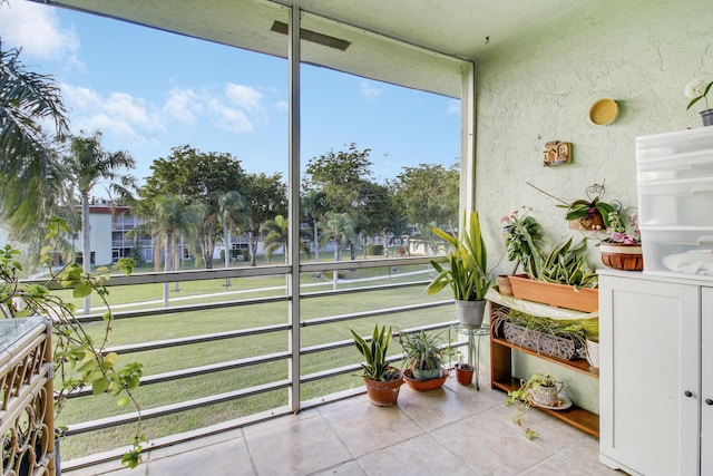 view of sunroom