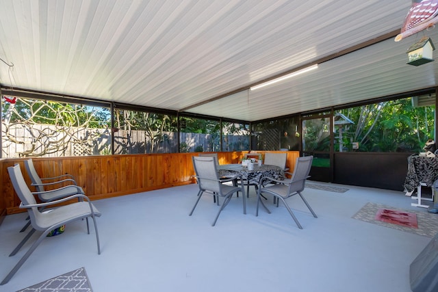 view of sunroom