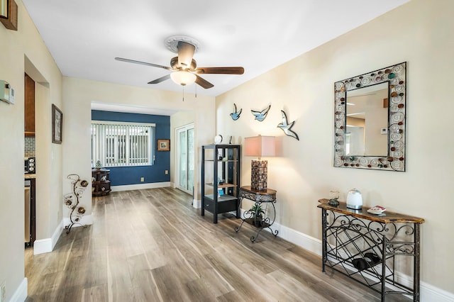 interior space featuring hardwood / wood-style flooring