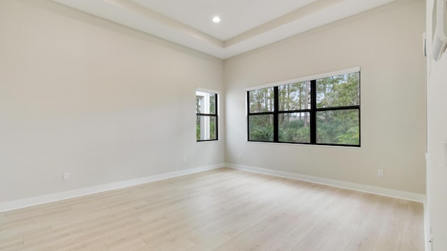 unfurnished room featuring light hardwood / wood-style floors