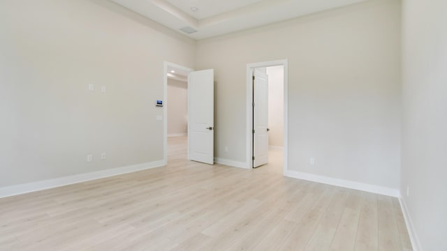 empty room featuring light hardwood / wood-style flooring