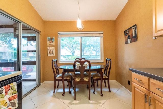 view of tiled dining space