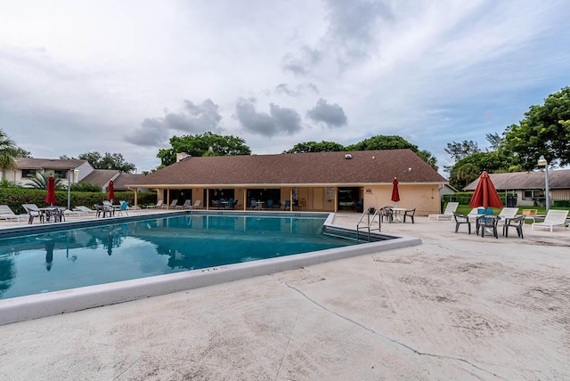 view of pool with a patio area