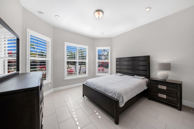 view of tiled bedroom