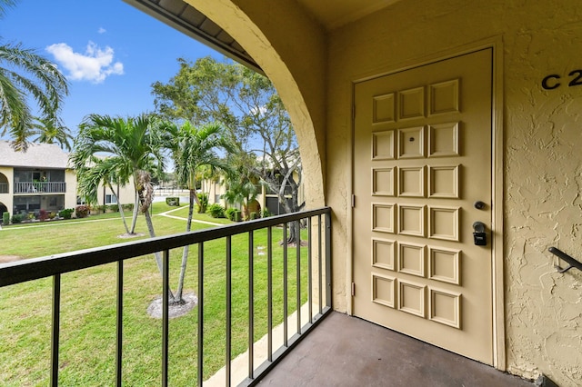 view of balcony