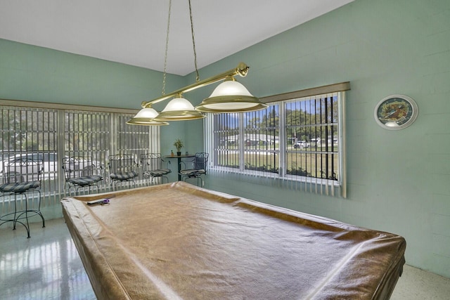 unfurnished dining area featuring billiards