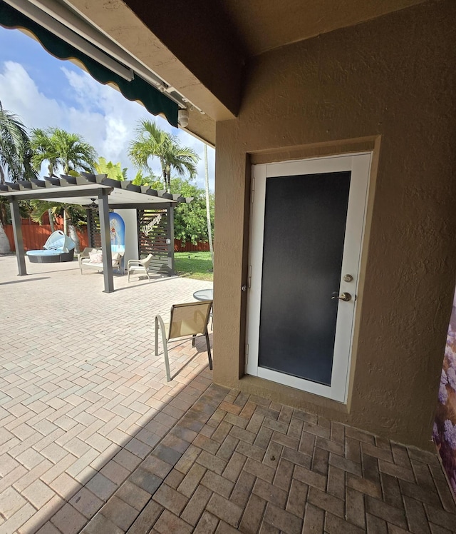 view of patio / terrace with a pergola