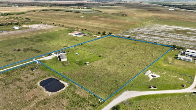 aerial view with a rural view