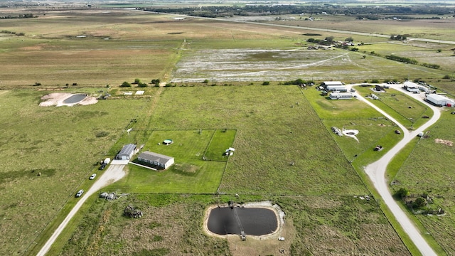 aerial view with a rural view