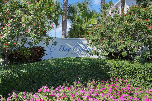 view of community sign