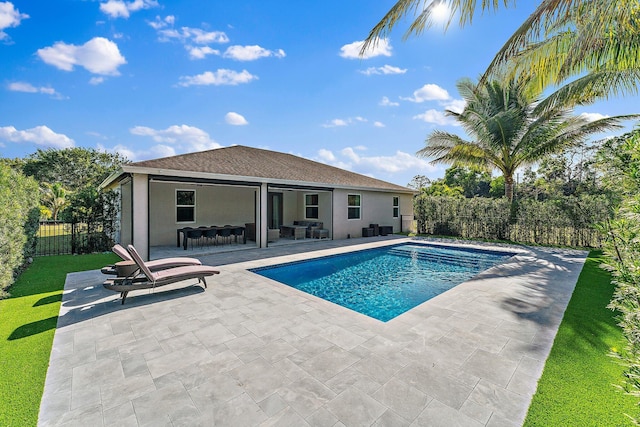 view of pool with a patio area