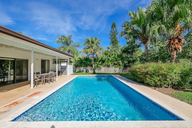 view of pool with a patio area