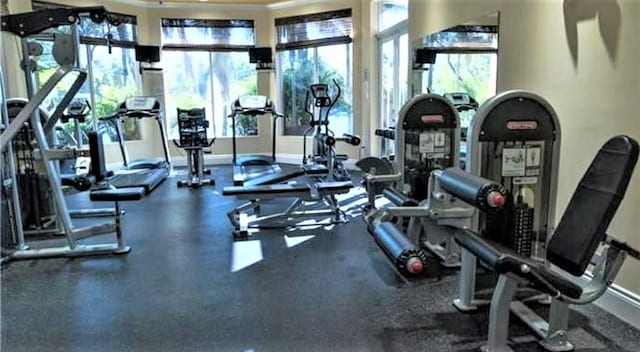 view of exercise room