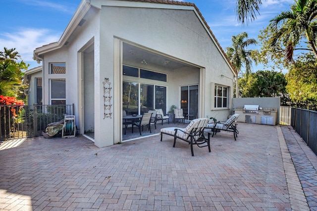 view of patio / terrace with area for grilling and grilling area