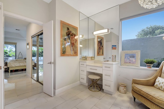 bathroom with vanity