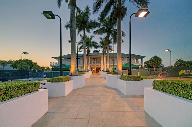 view of community with a patio area