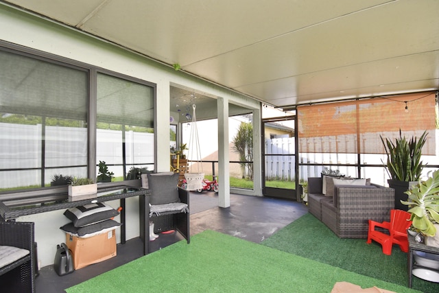 view of sunroom / solarium