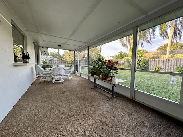 view of sunroom