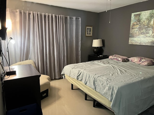 view of tiled bedroom