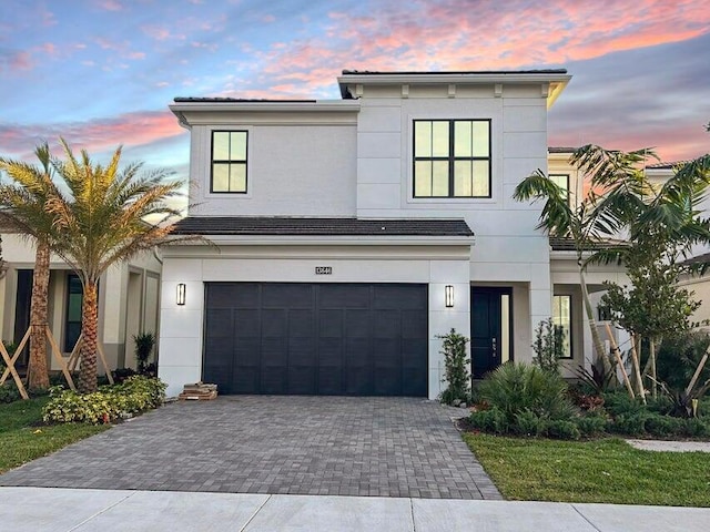 view of front of house featuring a garage