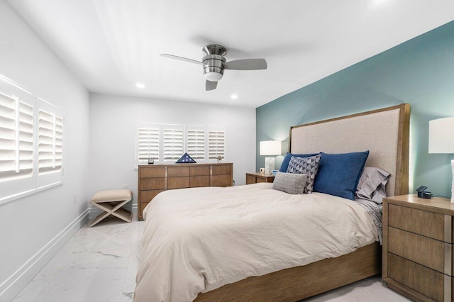 bedroom with ceiling fan