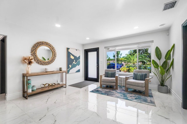 entryway featuring french doors