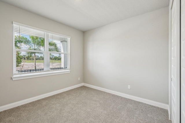 view of carpeted spare room