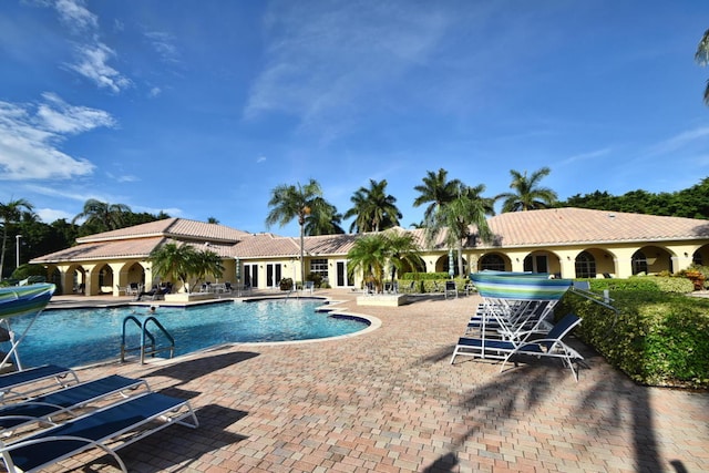 view of pool with a patio area