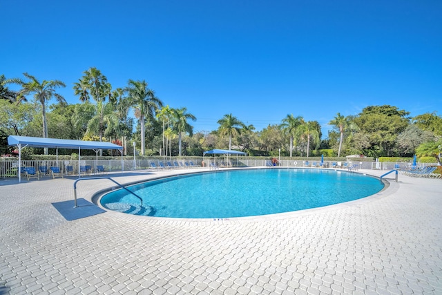 view of pool with a patio